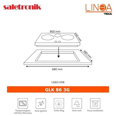 Jual Kompor Tanam Gas Linea Teka Glk 86 3g Built In Gas Hob 3 Burners