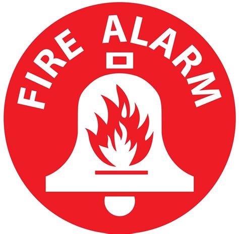 Fire Alarm Floor Safety Sign 12” X 12” Circular Decal