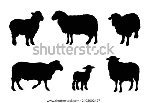 Sheep Silhouette Sheep Vector Illustration Stock Vector (Royalty Free) 2402002427 | Shutterstock