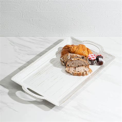 Zak Designs French Country House Melamine Plastic Serving Tray Durable