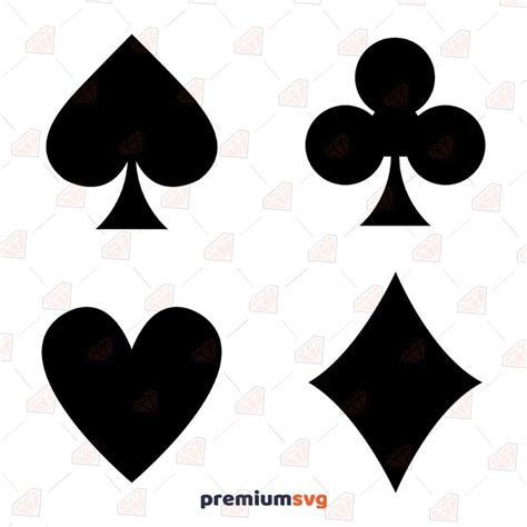 Playing Cards Symbol Svg Ace Of Spades Svg Diomand Hearts Clubs