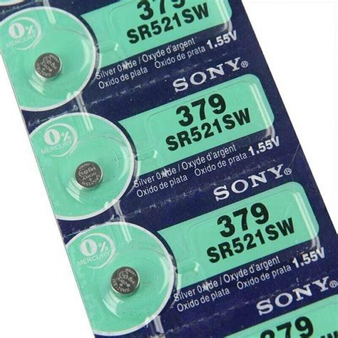 Pcs Sr Sw Sony Watch Battery Ag V Button Battery Silver