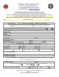 Orange County Florida Permit Application For Special Outdoor Event