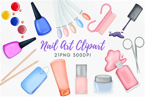 Nail Art Clipart Graphic by zayamiart · Creative Fabrica