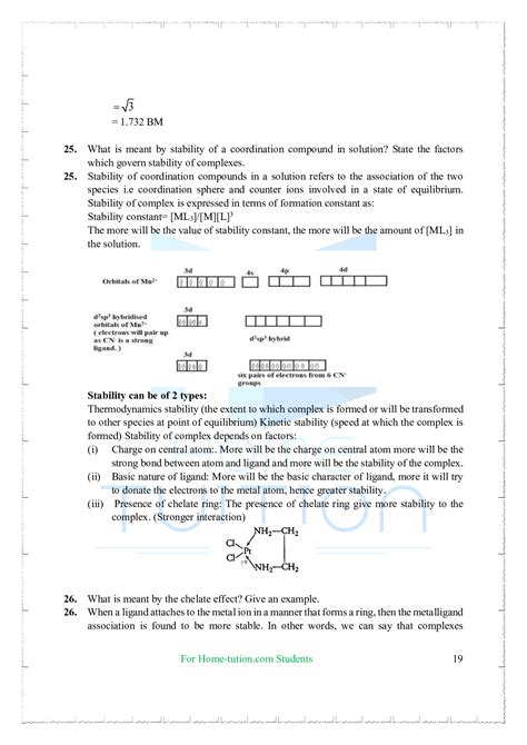 NCERT Solutions For Class 12 Chemistry Chapter 9 Coordination Compounds