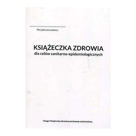 Ksi Eczka Zdrowia Do Cel W Sanitarno Epidemiologicznych