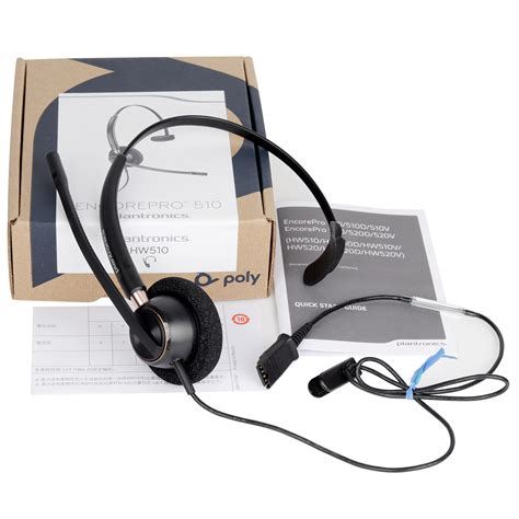 Poly Plantronics Encorepro Hw510 89433 01 Wired Headsetwith Noise Canceling Microphone With Qd