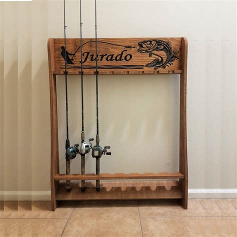 Fishing Rack Carved Rod Rack Fishing Pole Holder Rod Rack Etsy In