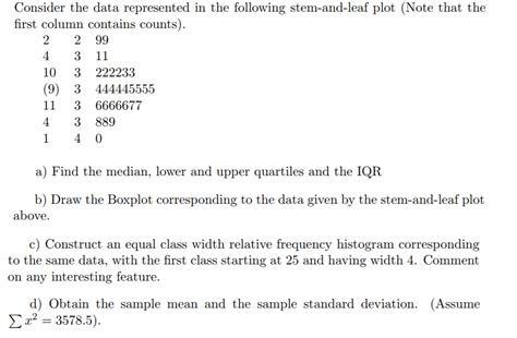 How To Find Upper And Lower Quartile In Stem And Leaf Diagram