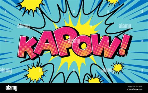 Kapow Retro Comic Speech Bubble And Effect In Pop Art Style Illustration Stock Vector Image