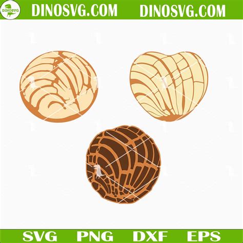 Concha Svg Bundle Pan Dulce Svg Heart Svg Mexican Sweet Svg Png Dxf