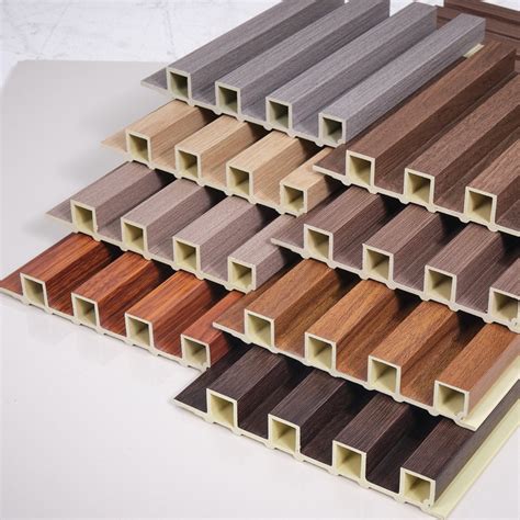 Factory Indoor Decor Wood Plastic Composite Pvc Coating Cladding Wave