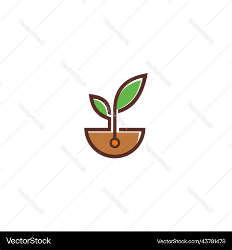 Plant Seed Logo Royalty Free Vector Image Vectorstock