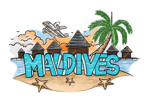 Premium Vector Maldives Logo Vectorconcept Illustration For Travel