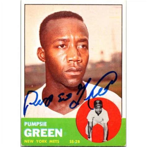 Autograph Warehouse Pumpsie Green Autographed New York Mets