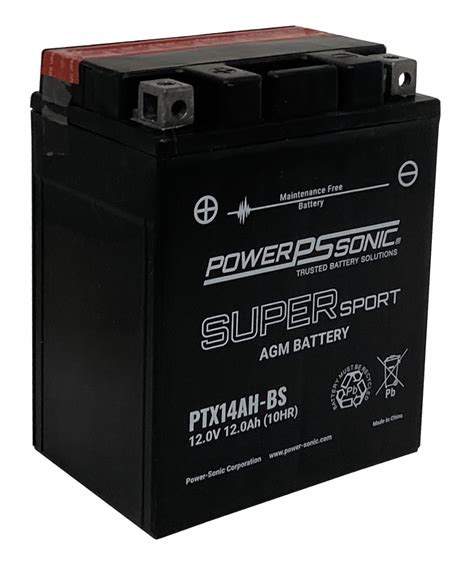 PTX14AH BS SMF 12V 12Ah Superior Performance Battery Power Sonic