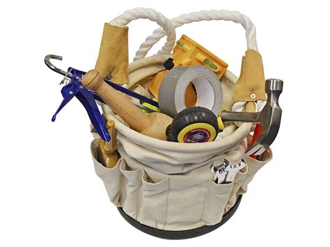 Canvas Tool Bucket With Rope Handle