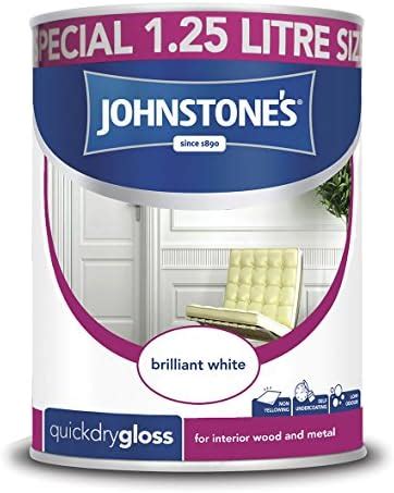 Johnstone S Quick Dry Gloss Paint Brilliant White L Amazon Co