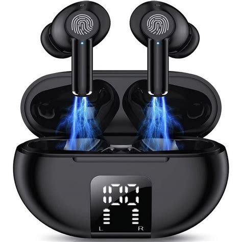 Wireless Earbuds Bluetooth Headphones 60h Playtime Ear Buds With Led