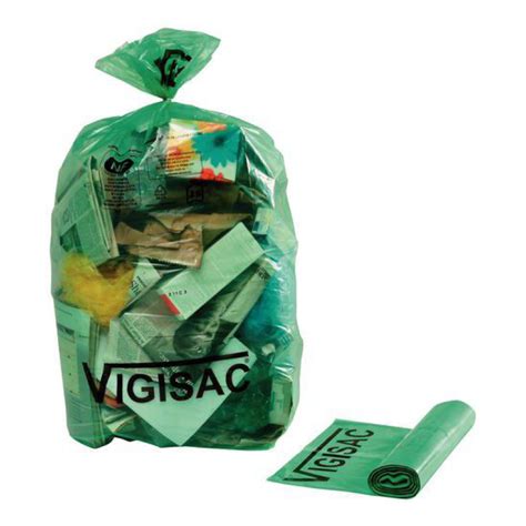 Sac Poubelle Vigipirate Nf Translucide Vert L Colis De