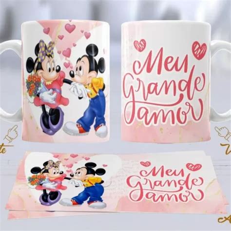 Kit Artes Canecas Mickey E Minnie Doces Desenhos