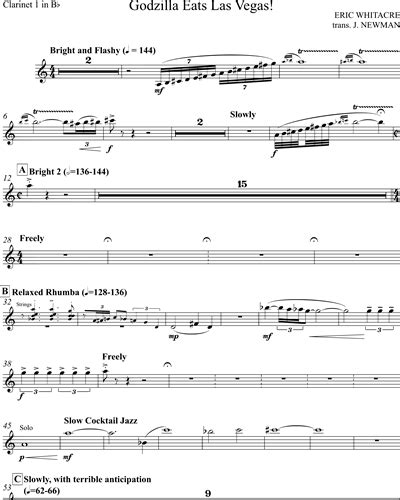 Godzilla Eats Las Vegas Sheet Music By Eric Whitacre Nkoda