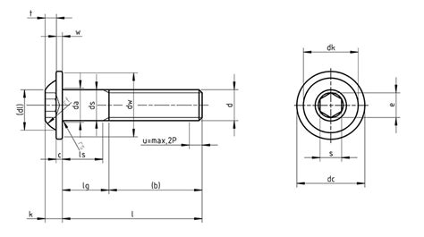 Flange Button Head Socket Screws DIN ASME Standards