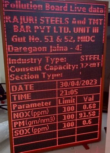 MPCB SPCB CPCB Pollution LED Board At Rs 100000 Piece In Pune ID