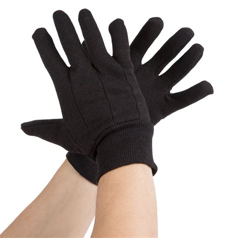 Mens Heavy Weight Brown Polyester Cotton Jersey Gloves Large