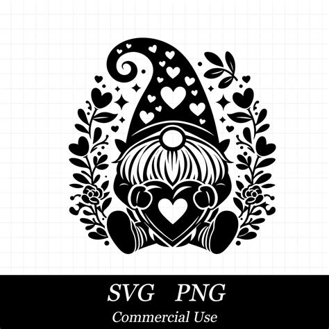 Valentine Gnome Svg Png Valentines Svg Svg Files For Cricut