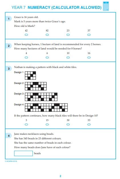 Naplan Numeracy