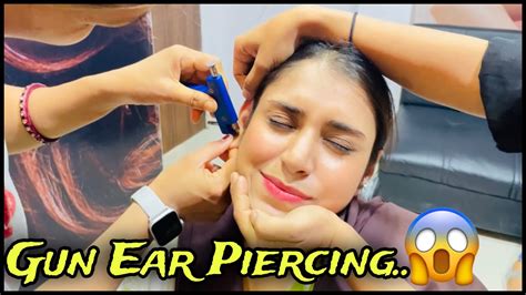 Vlog Frist Time Gun Ear Piercing Experience 😰 Was That Painful ⁉️