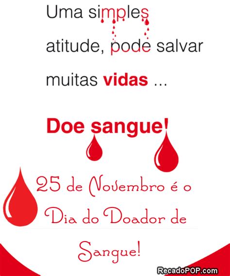 Mensagens De Dia Do Doador De Sangue