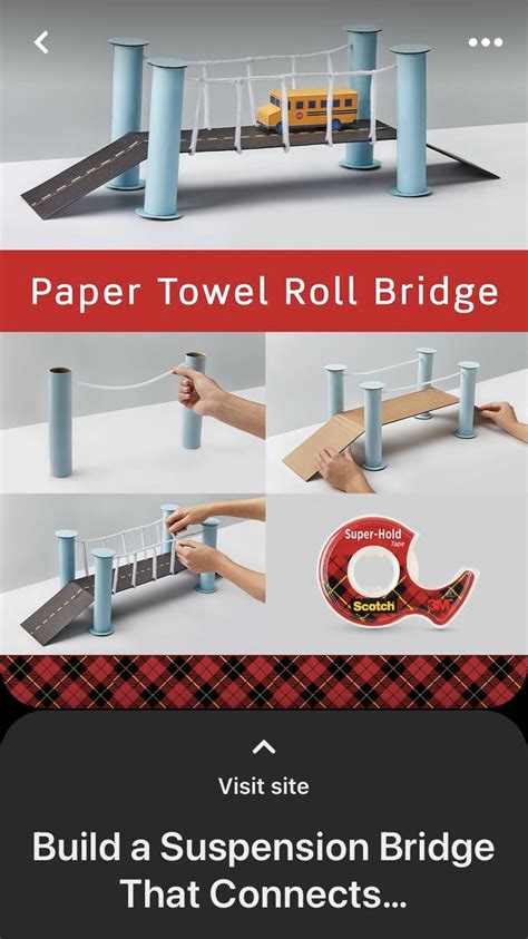 The Instructions For How To Make A Paper Towel Roll Bridge