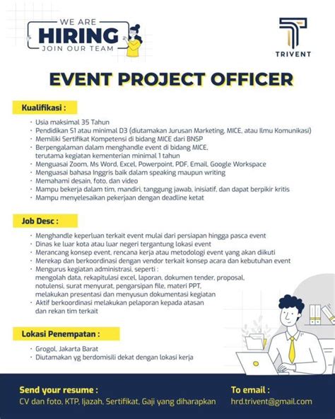 Lowongan Kerja Event Project Officer Di Pt Trivent Pro Kreasindo