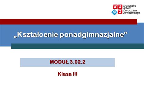 MODU Ł Klasa III Kszta ł cenie ponadgimnazjalne ppt pobierz