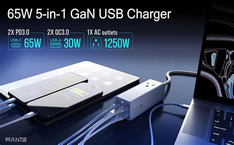 Usb C Charger Manto W In Gan Usb Charging Station Super Fast