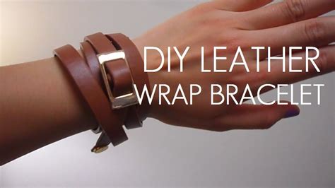 Diy Belt To Leather Wrap Bracelet Youtube