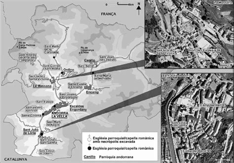 Mapa General Del Principat D Andorra Amb La Ubicaci Dels Tres