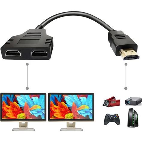 Buy Wholesale China Hdmi Splitter Adapter Cable - Hdmi Splitter 1 In 2 ...