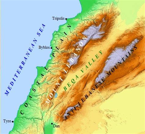 Map of Lebanon