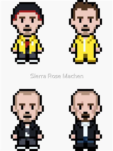 Jesse Pinkman Pixel Sticker Set Sticker For Sale By Epicandstuff