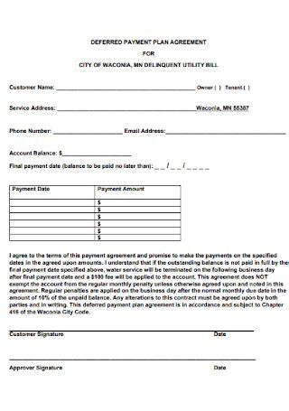 Sample Payment Plan Agreement Templates In Pdf Ms Word