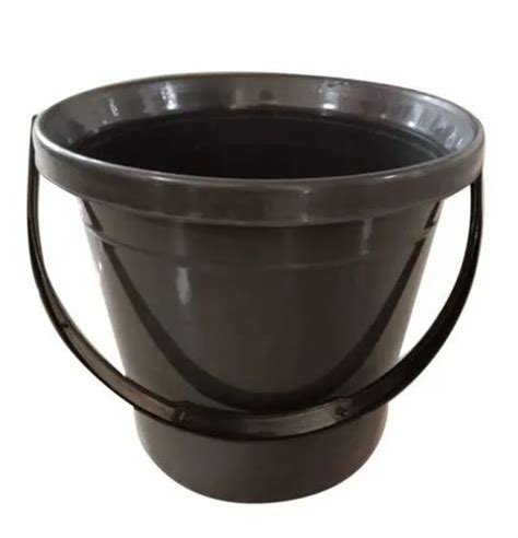 Grey L Plastic Water Bucket For Bathroom With Handle At Rs In