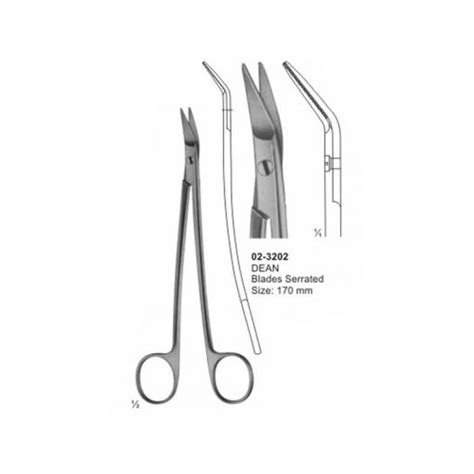 Dean Tonsil Scissors Serrated Blades 170 Mm Nursing Instruments