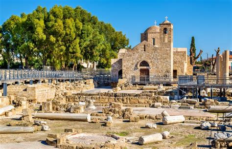 Glise Panagia Chrysopolitissa Dans La Vieille Ville De Paphos Chypre