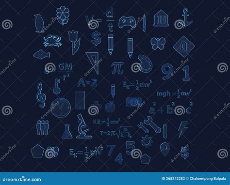 Hologram Icon Learning for Kids Stock Illustration - Illustration of ...