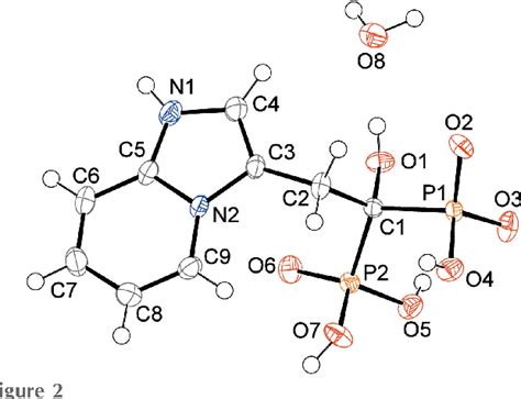 Figure 2 From Crystal Structure Of Zwitterionic 3 2 Hydroxy 2 Phosphonato 2 Phosphonoethyl