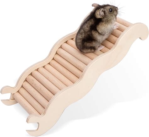 Niteangel Hamster Climbing Toy Wooden Ladder Bridge For Hamsters