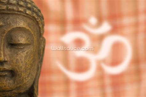 Buddha OM Sign Wallpaper Mural | Wallsauce UK